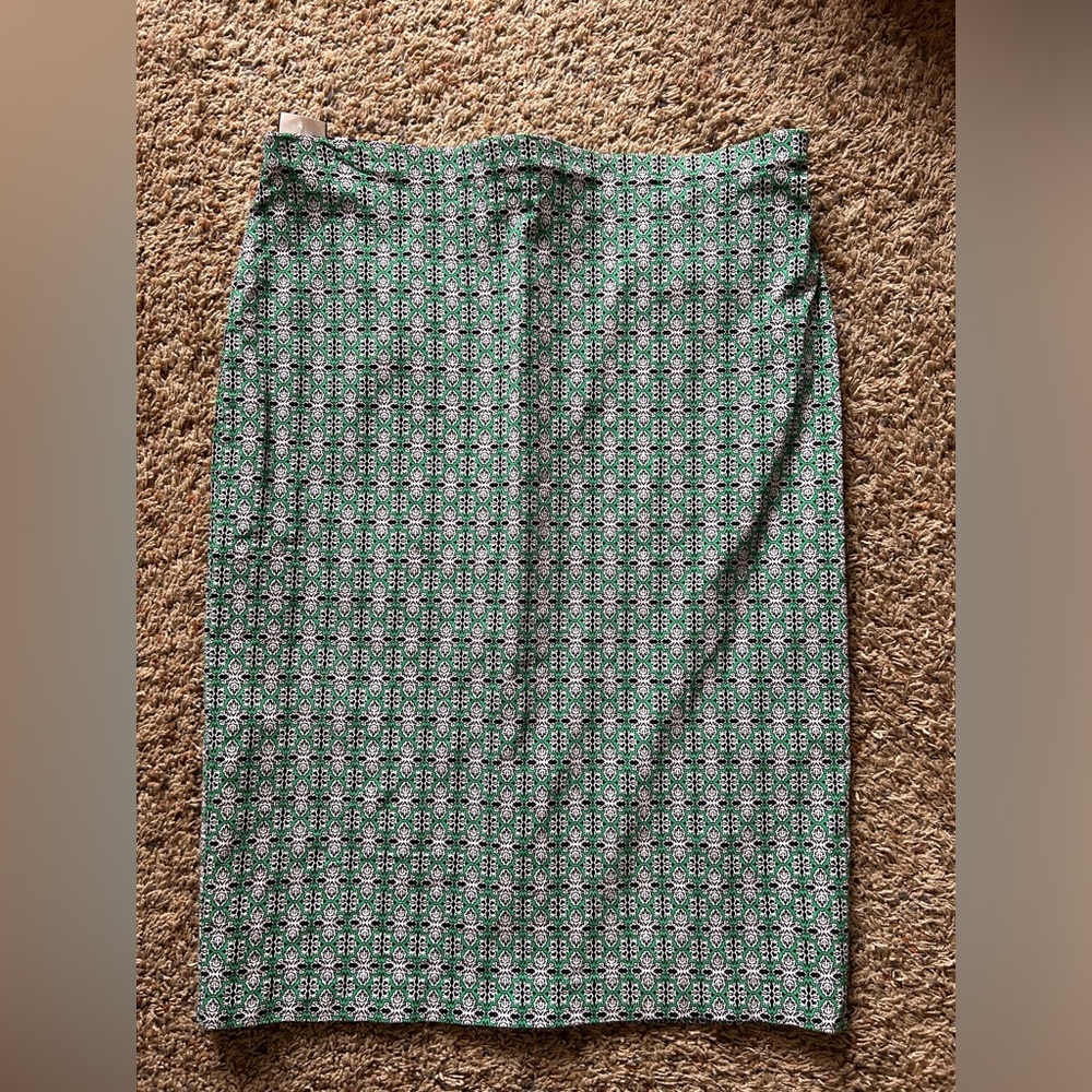 Linda Matthews Stretch Pencil Skirt Kelly Green Size Large